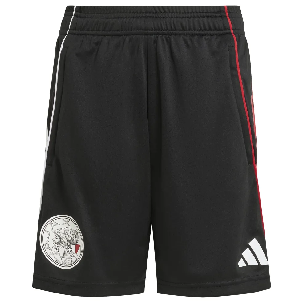 Adidas Ajax Tiro 25 voetbalbroekje junior black white bold red