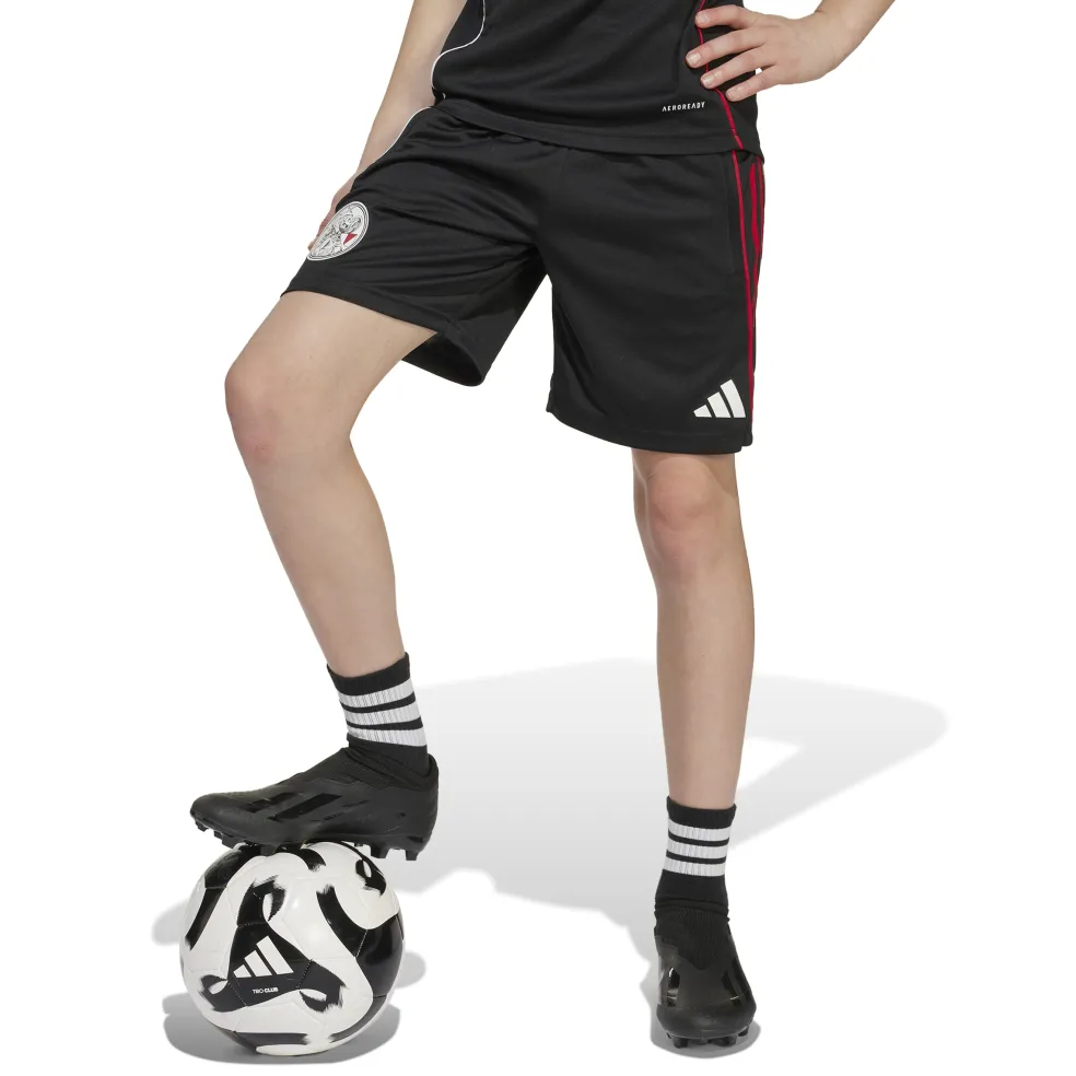 Adidas Ajax Tiro 25 voetbalbroekje junior black white bold red
