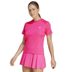 Adidas Club 3-stripes tennisshirt dames lucid pink