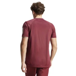 Adidas Club 3-stripes tennisshirt heren shadow red