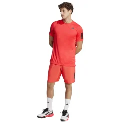 Adidas Club 3-stripes tennisshirt heren semi lucid red