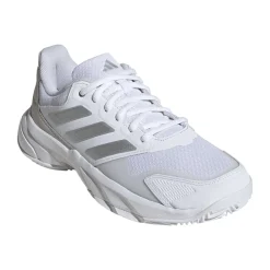 Adidas Courtjam Control 3 Clay tennisschoenen dames cloud white silver metallic grey one