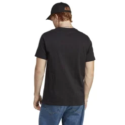 Adidas Essential Single Jersey 3-Stripes shirt heren black white
