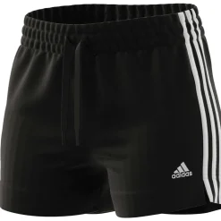 Adidas Essential Slim 3-Stripes short dames black white