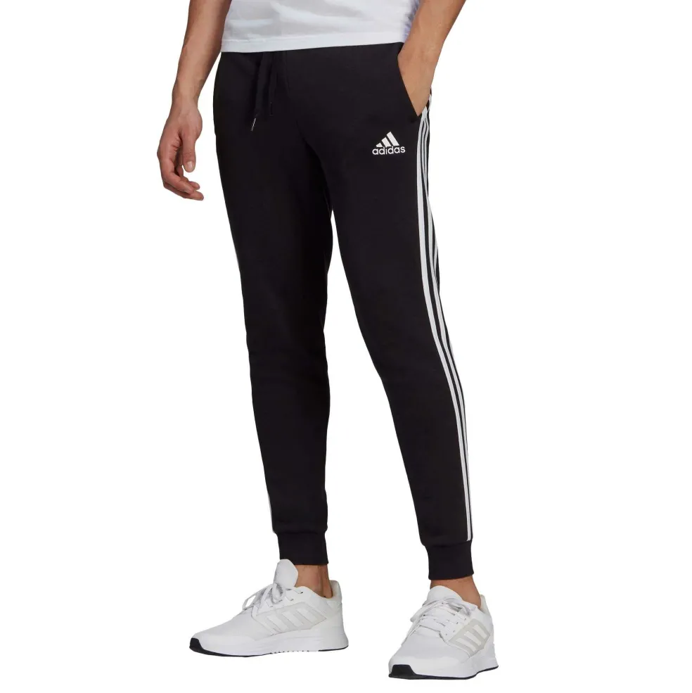 Adidas Essentials Fleece 3-Stripes joggingbroek heren black