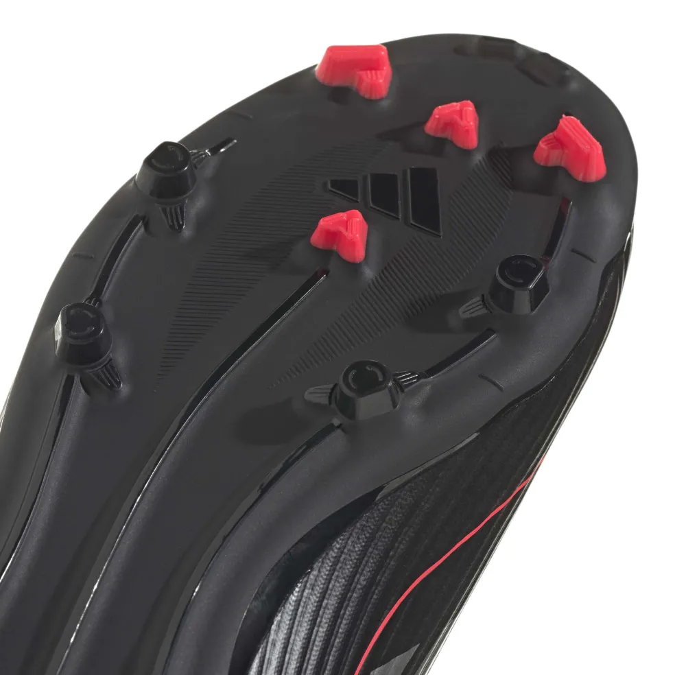 Adidas F50 League Mid FG MG voetbalschoenen junior core black iron metallic lucid red