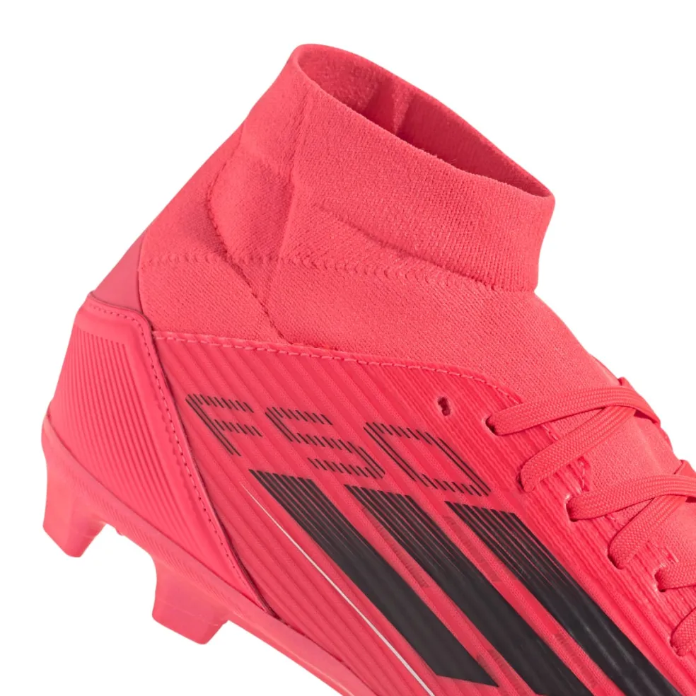 Adidas F50 League Mid-cut FG MG voetbalschoenen turbo aurora black platinum metallic