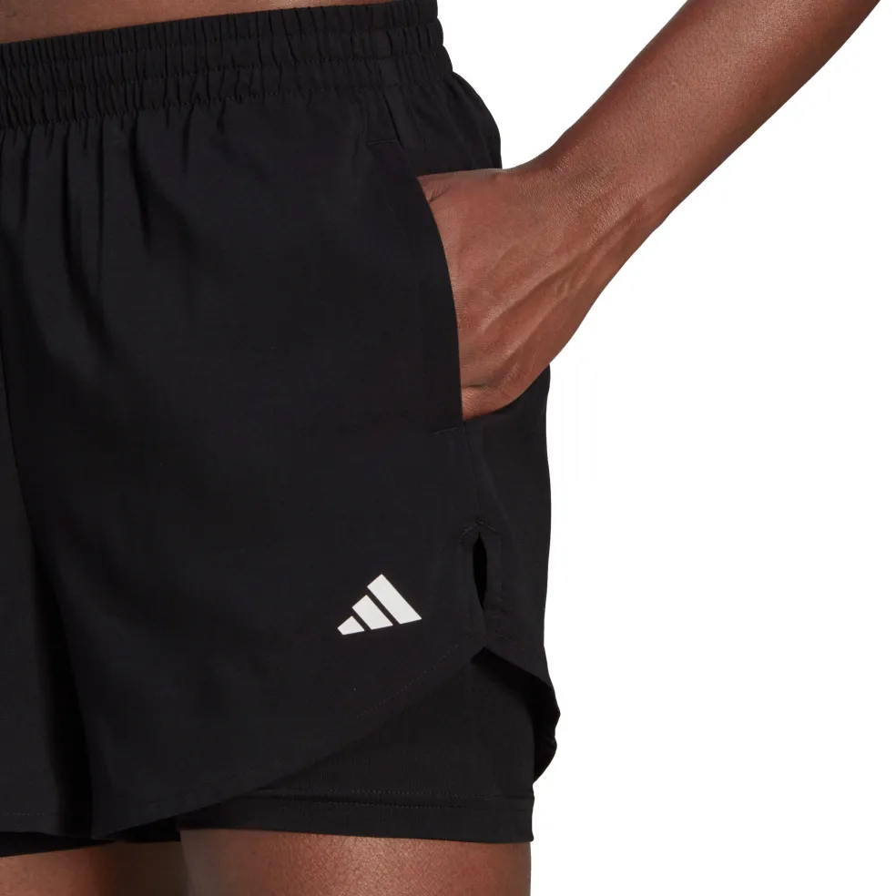 Adidas Made For Training Minimal Two-In-One short dames black white