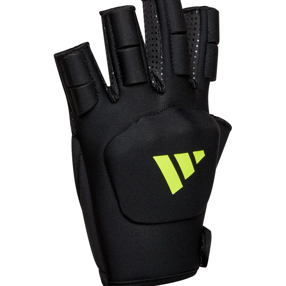 Adidas OD hockeyhandschoen black lucid lemon