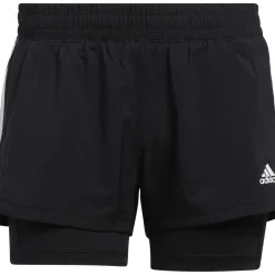 Adidas Pacer 3-Stripes 2-in-1 short dames black