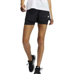 Adidas Pacer 3-Stripes 2-in-1 short dames black