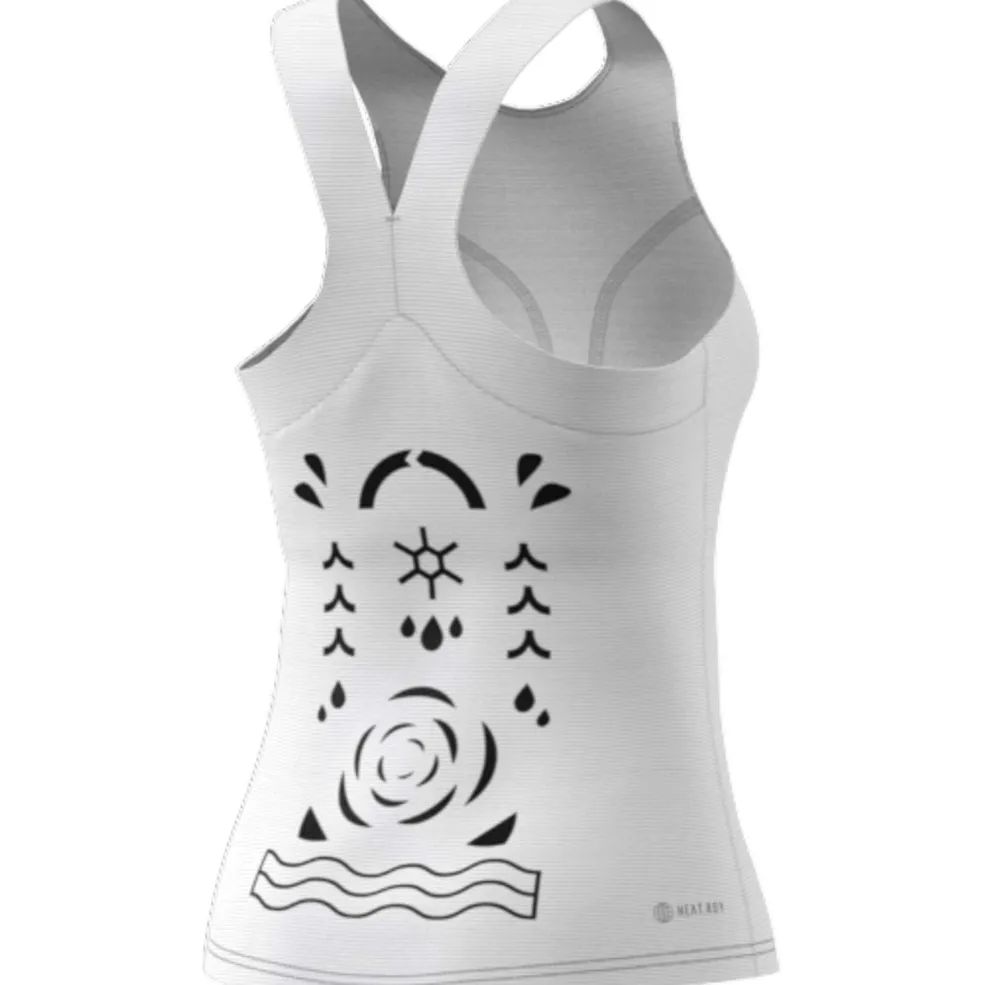 Adidas Par T Y tennis tanktop dames white black