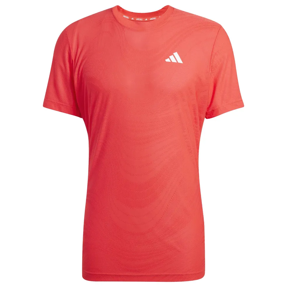 Adidas Pro FreeLift tennisshirt heren semi lucid red