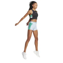 Adidas Techfit Colorblock Cropped Training tanktop dames black semi court green