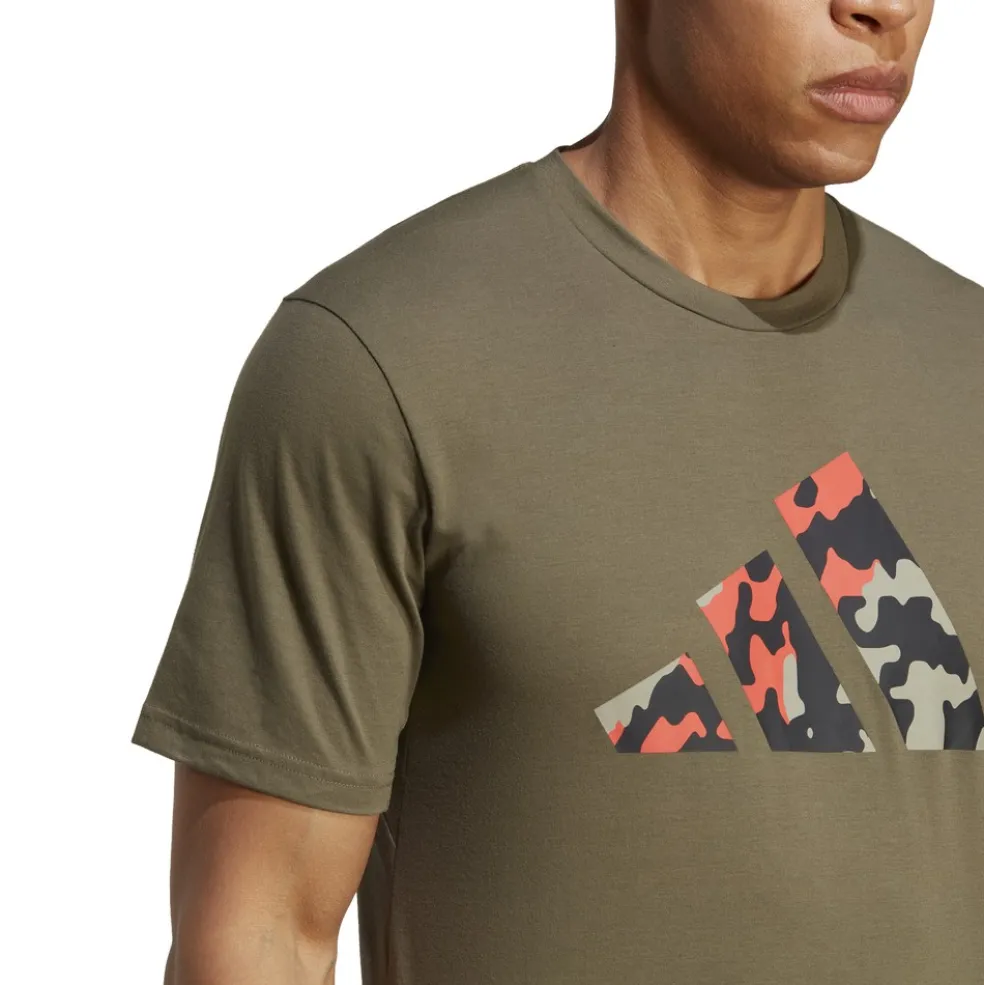 Adidas Train Essentials Seasonal Logo trainingsshirt heren olive strata