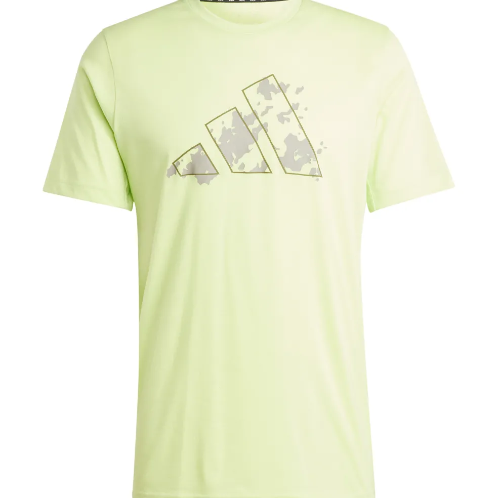 Adidas Train Essentials Seasonal shirt heren pulse lime silver pebble