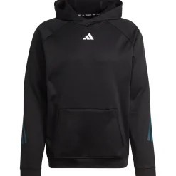 Adidas Train Icons 3-Stripes hoodie heren black arctic night white