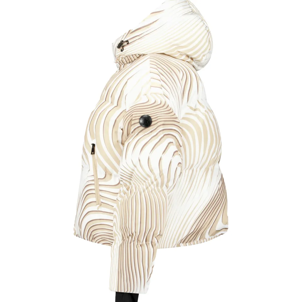 Airforce Sun Peaks Moiré winterjas dames white beige mist