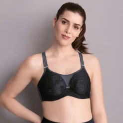 Anita Performance WireX sport bh dames zwart antraciet