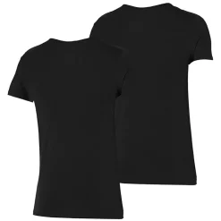 Apollo Bamboo V-hals shirt heren black 2-pack