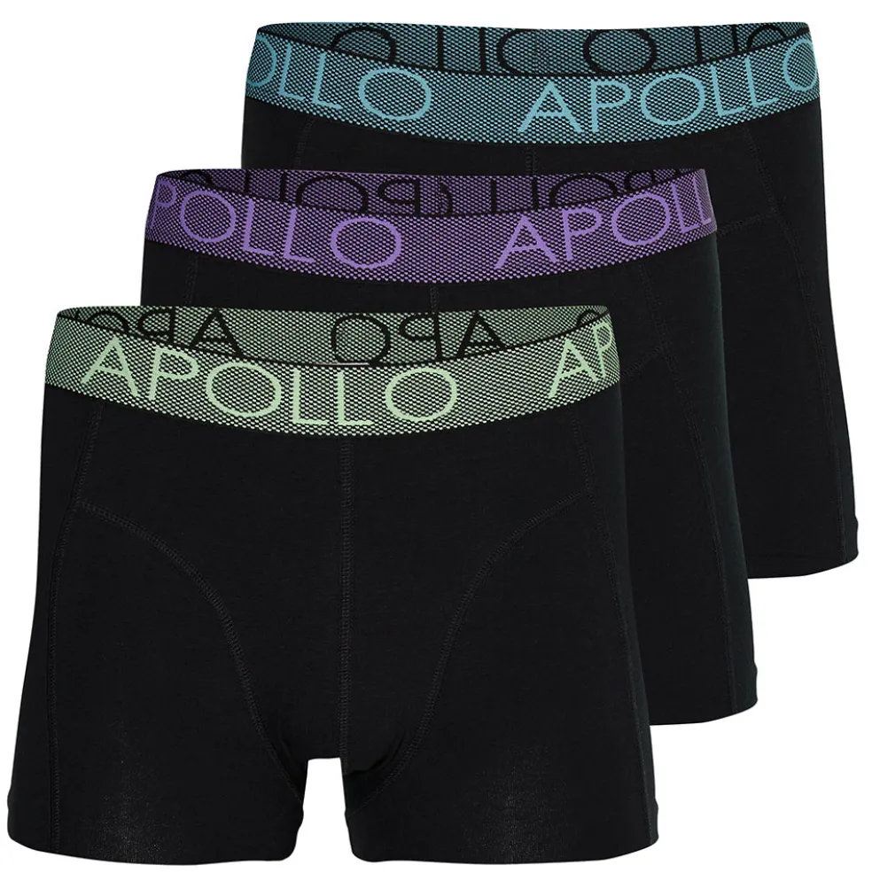 Apollo Onderbroek heren black 3-pack