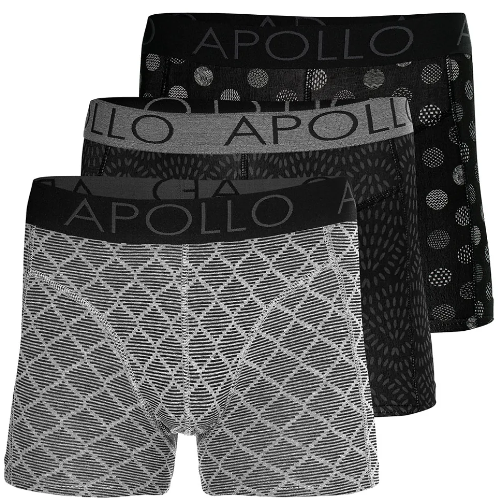 Apollo Onderbroek heren multi black 3-pack