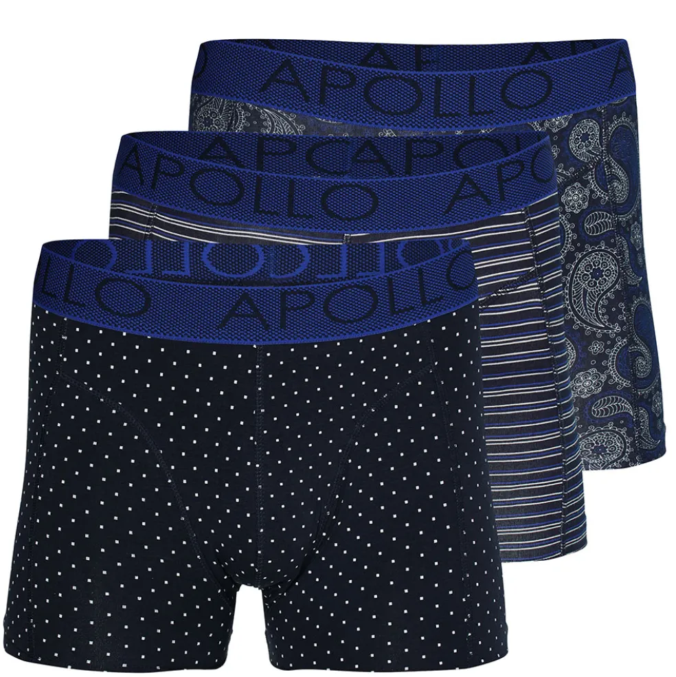 Apollo Onderbroek heren paisley blue 3-pack