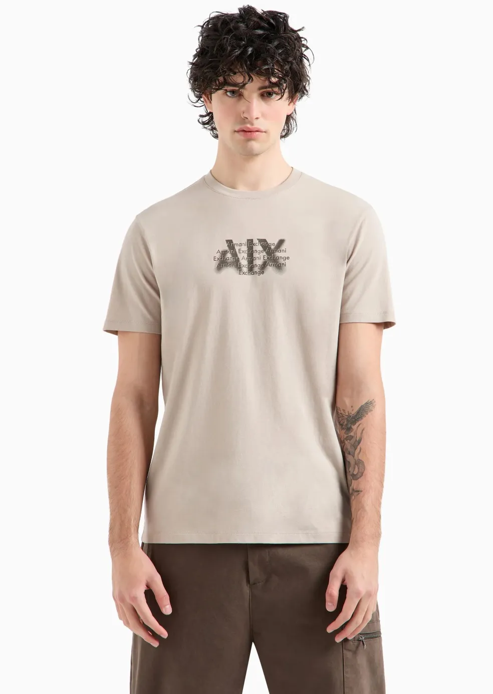 Armani Exchange 6DZTHHZJH4Z shirt heren beige