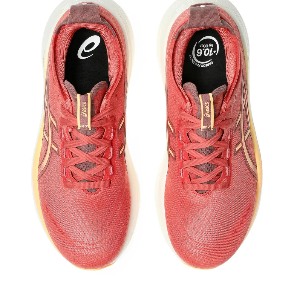 Asics GEL-NIMBUS 27 hardloopschoenen dames dark pink clay orange glow