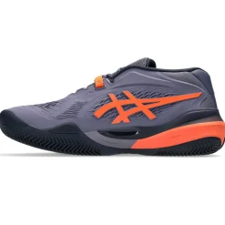 Asics Gel-Resolution X Clay tennisschoenen heren greyish purple nova orange