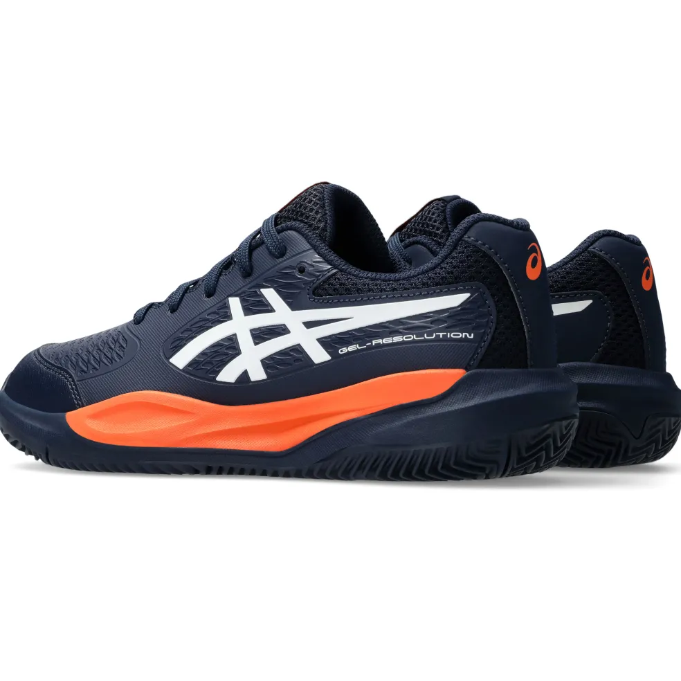 Asics Gel-Resolution X GS Clay tennisschoenen junior midnight white