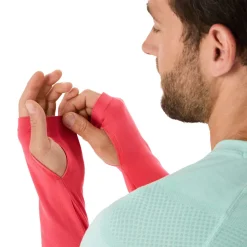 Asics Seamless LS hardloopshirt heren coral reef oasis green