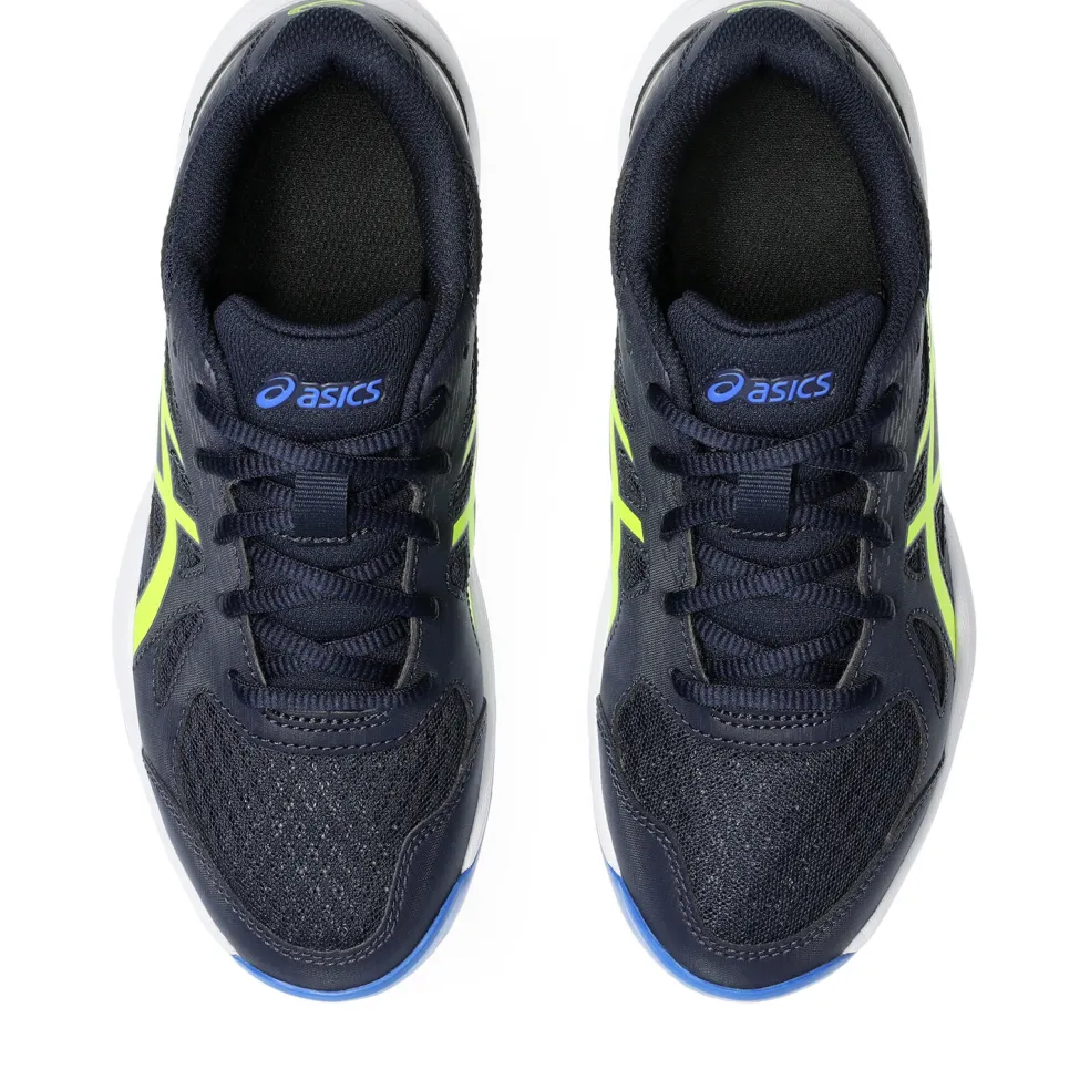 Asics Upcourt 6 GS indoorschoenen junior midnight safety yellow