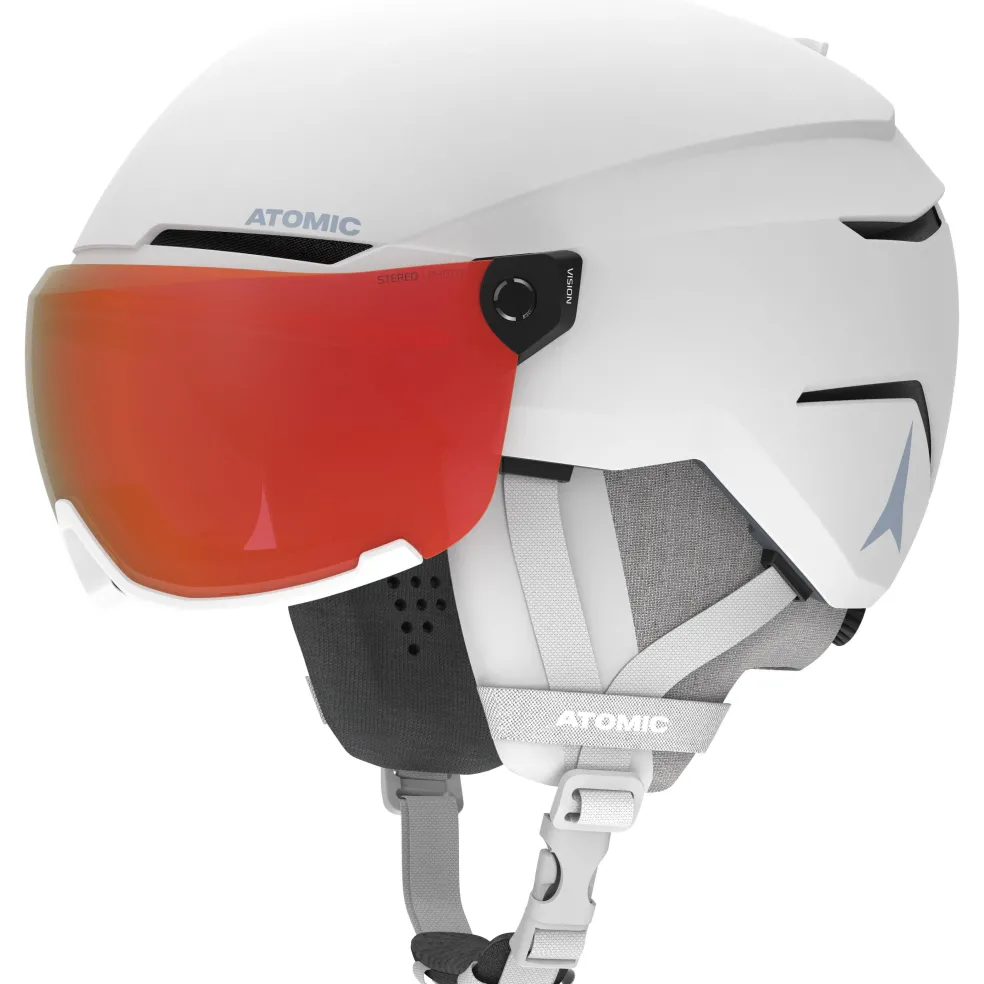 Atomic Savor Visor Photo skihelm white heather