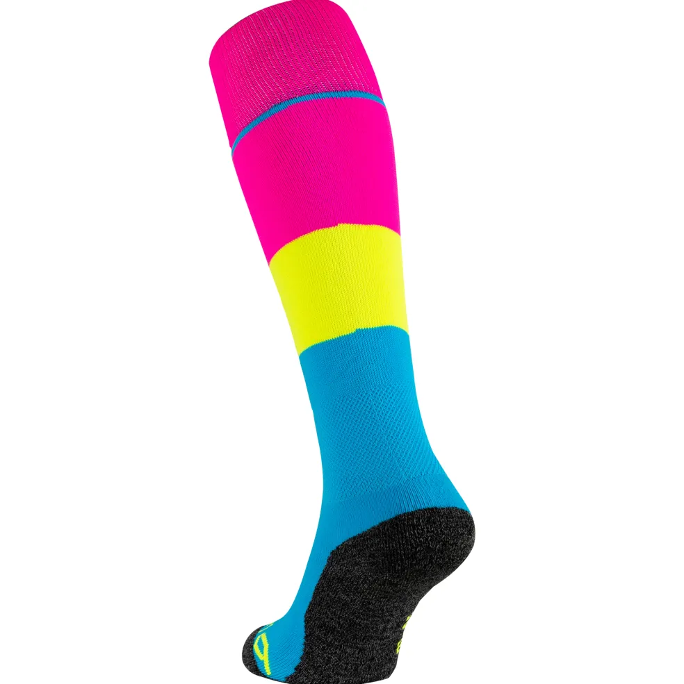 Brabo Blocks hockeysokken neon colorblock