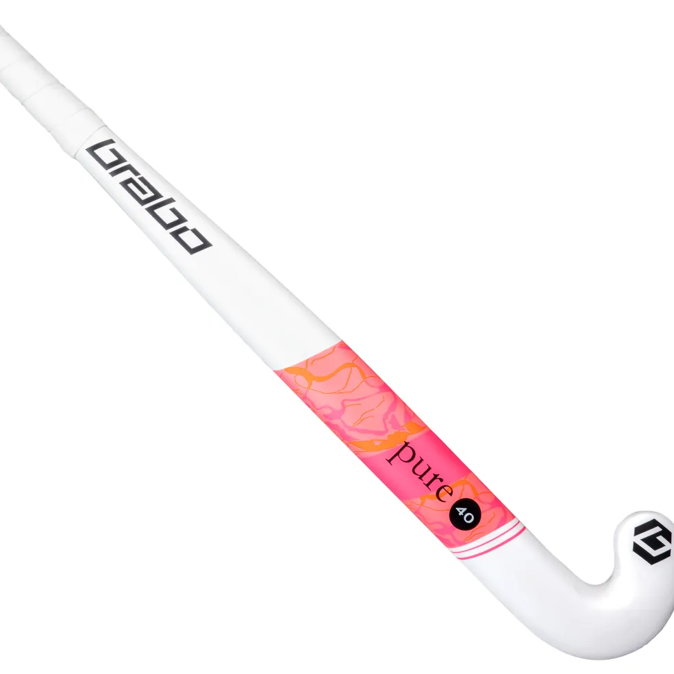 Brabo G-Force Pure 40 hockeystick junior white pink