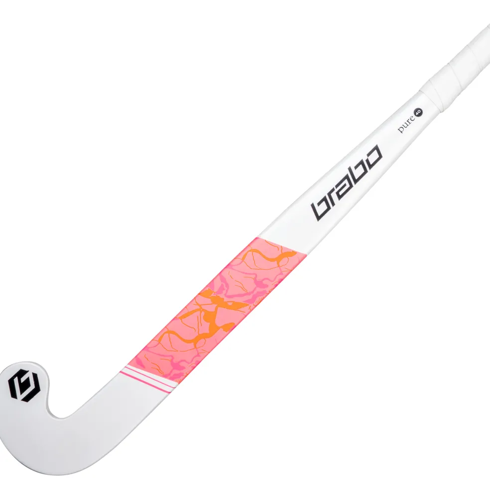 Brabo G-Force Pure 40 hockeystick junior white pink