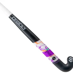 Brabo Pure 20 Pro Bow hockeystick black purple - 36,5 inch
