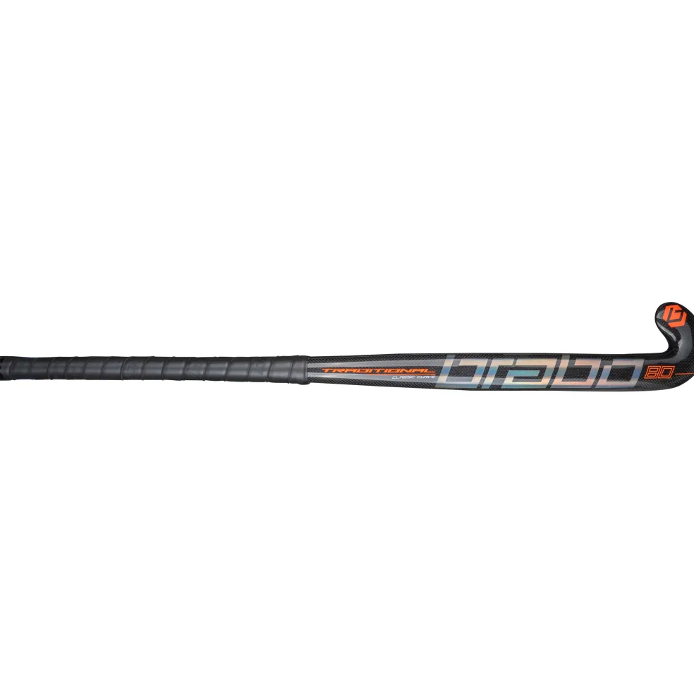 Brabo Traditional Carbon 80 Classic Curve hockeystick black orange