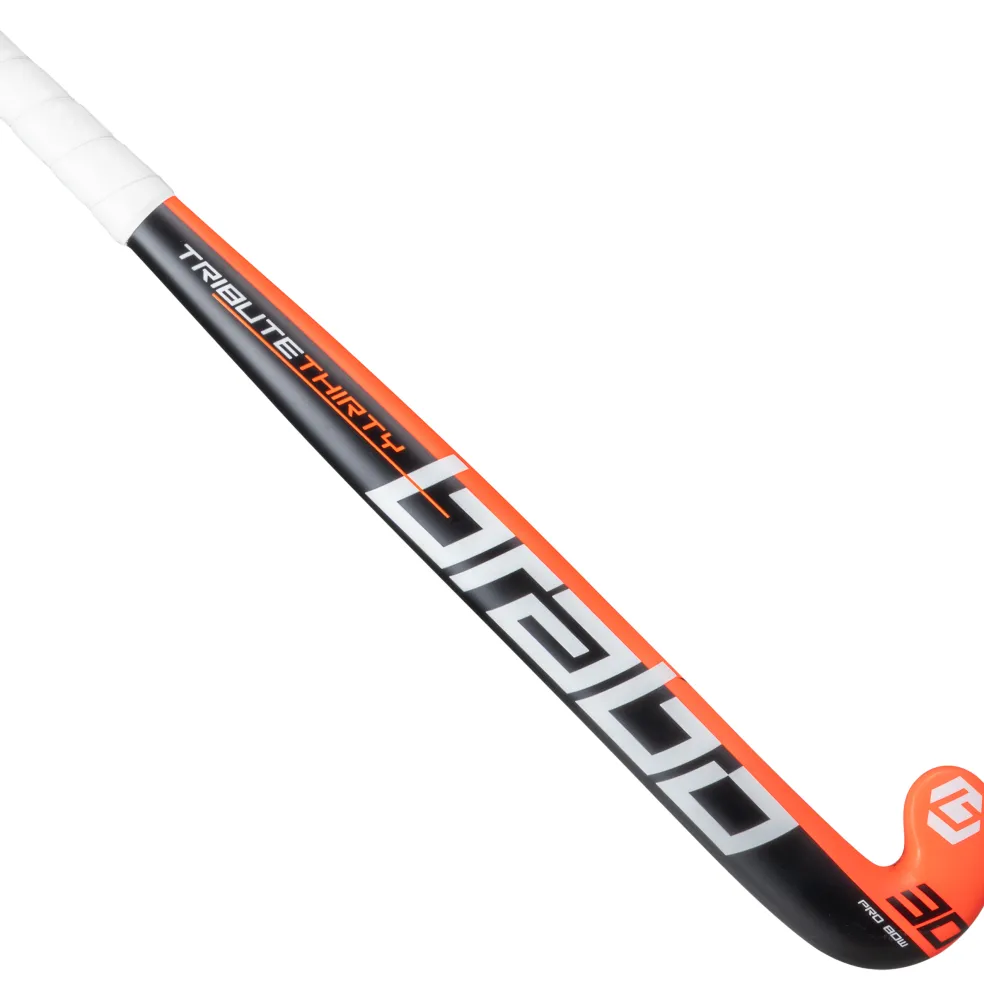 Brabo Tribute 30 Pro Bow hockeystick black orange - 36,5 inch