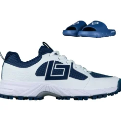 Brabo Tribute hockeyschoenen junior navy white inclusief slippers