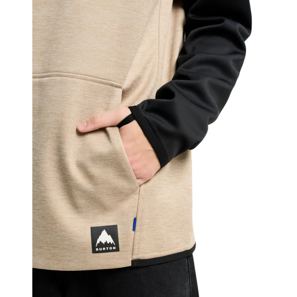 Burton Crown hoodie heren summit taupe true black