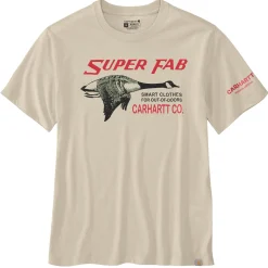 Carhartt LFAB Graphic shirt heren oat milk