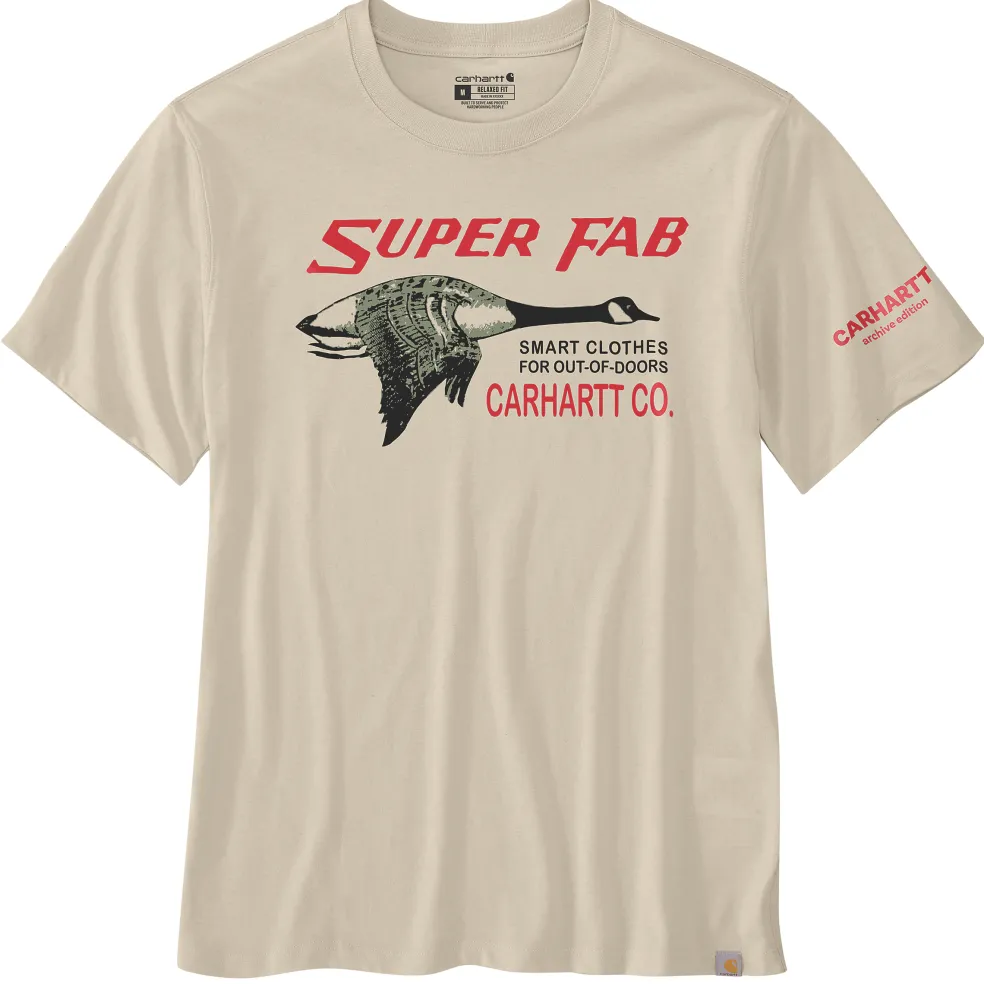 Carhartt LFAB Graphic shirt heren oat milk