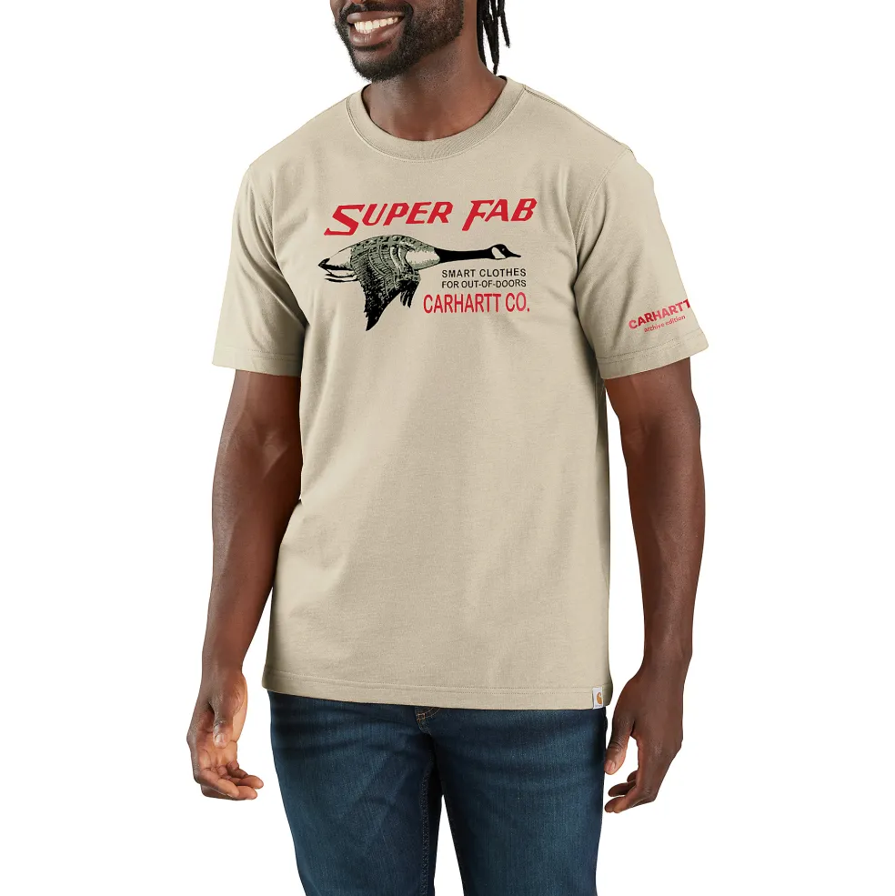 Carhartt LFAB Graphic shirt heren oat milk