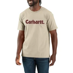 Carhartt Logo Graphic shirt heren oat milk