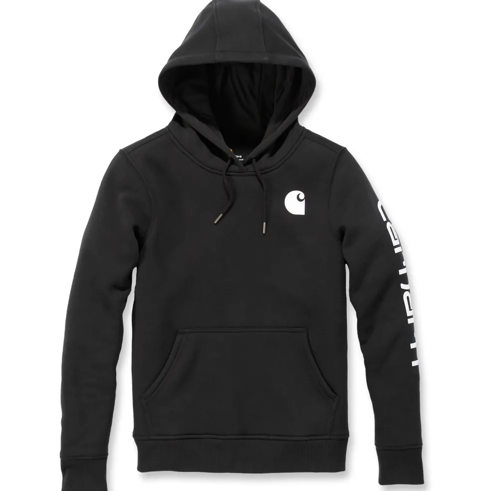 Carhartt Logo Sleeve Graphic hoodie dames black