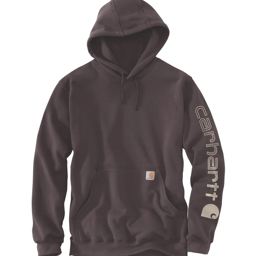 Carhartt Logo Sleeve Graphic hoodie heren dark sepia