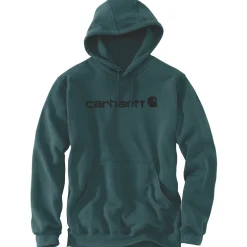 Carhartt Marquette Logo hoodie heren greenstone