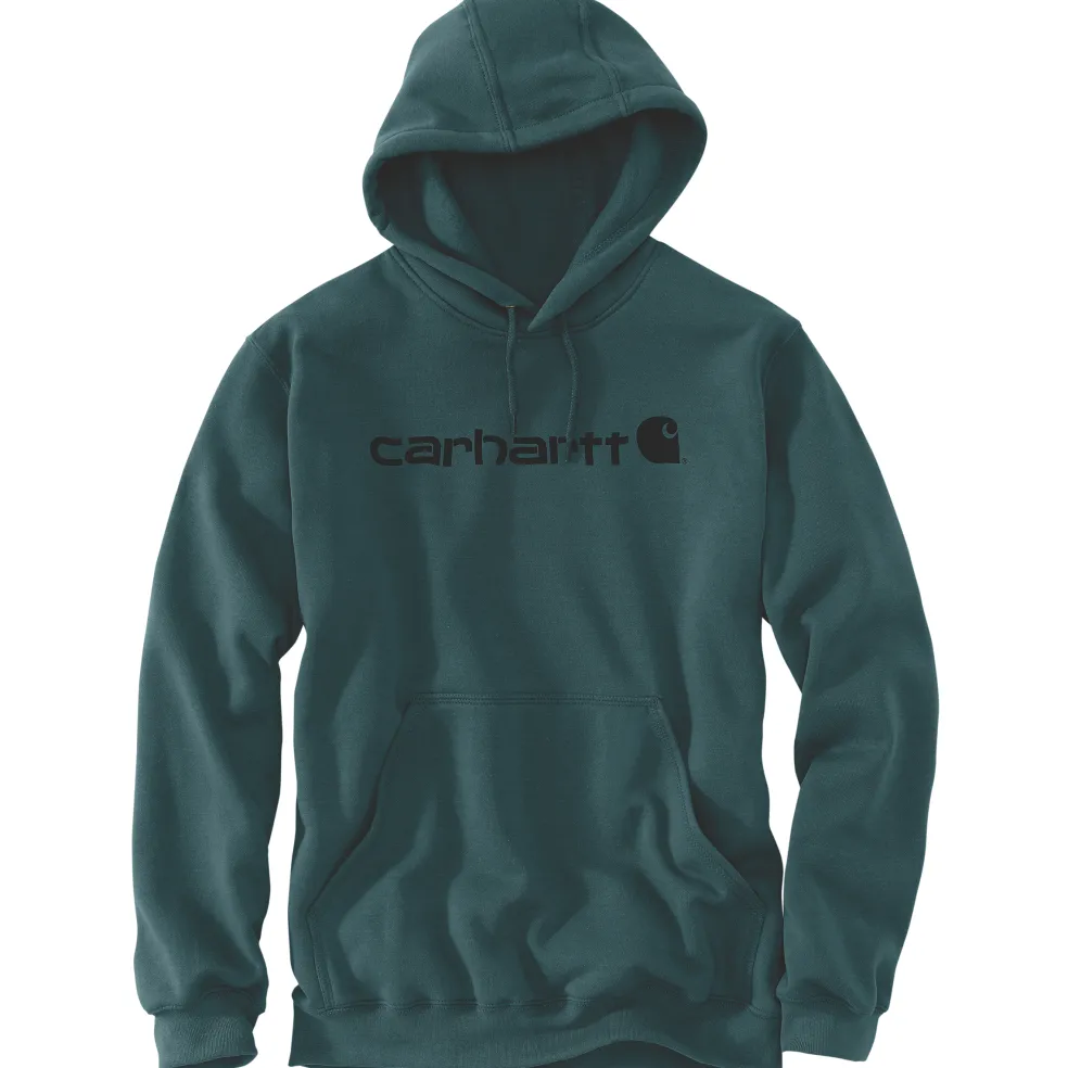 Carhartt Marquette Logo hoodie heren greenstone